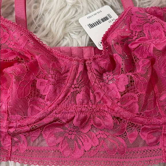 FREE PEOPLE Intimately Sorento Demi Longline Underwire Bra Size 34D Pink NWT - Picture 4 of 11